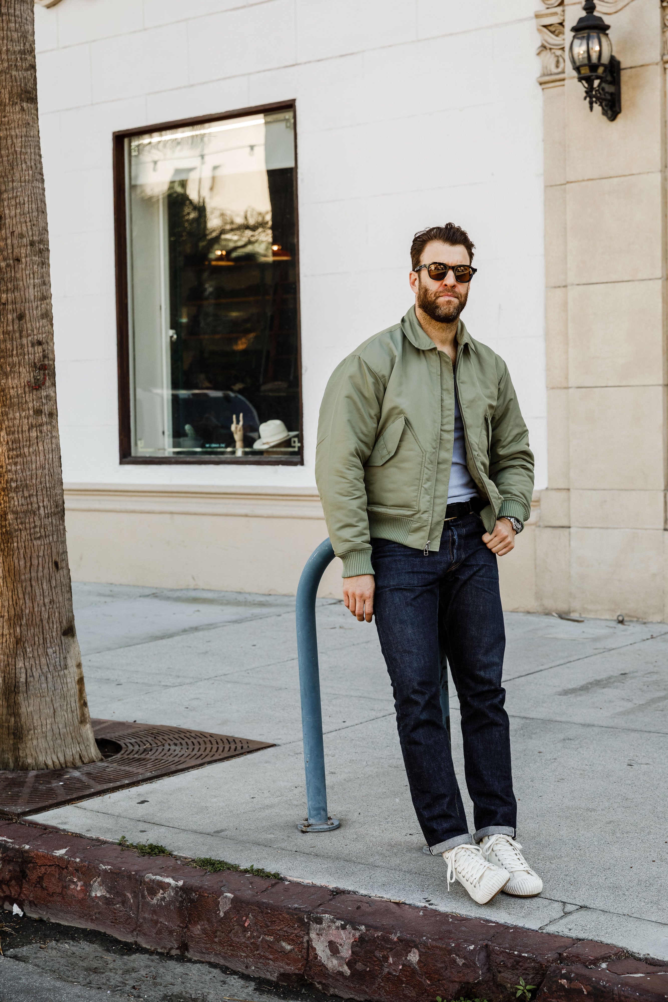 3sixteen - CWU Flight Jacket - Sage Aviator Satin