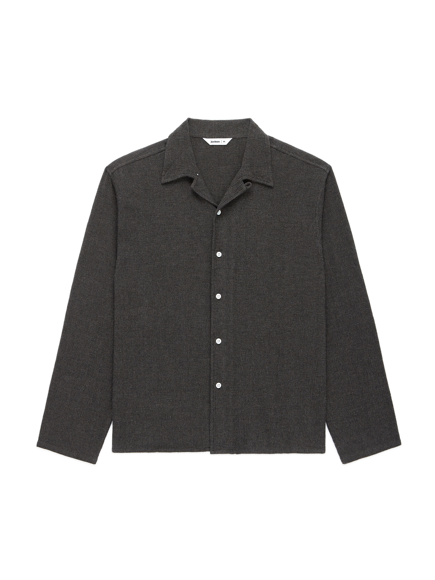 3sixteen - Loop Collar Shirt - Chocolate Marled