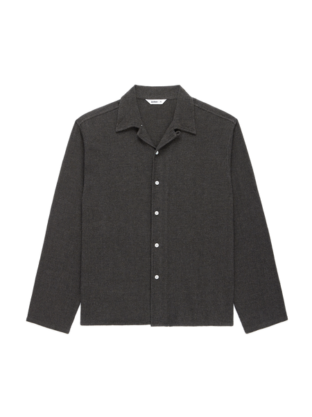 3sixteen - Loop Collar Shirt - Chocolate Marled