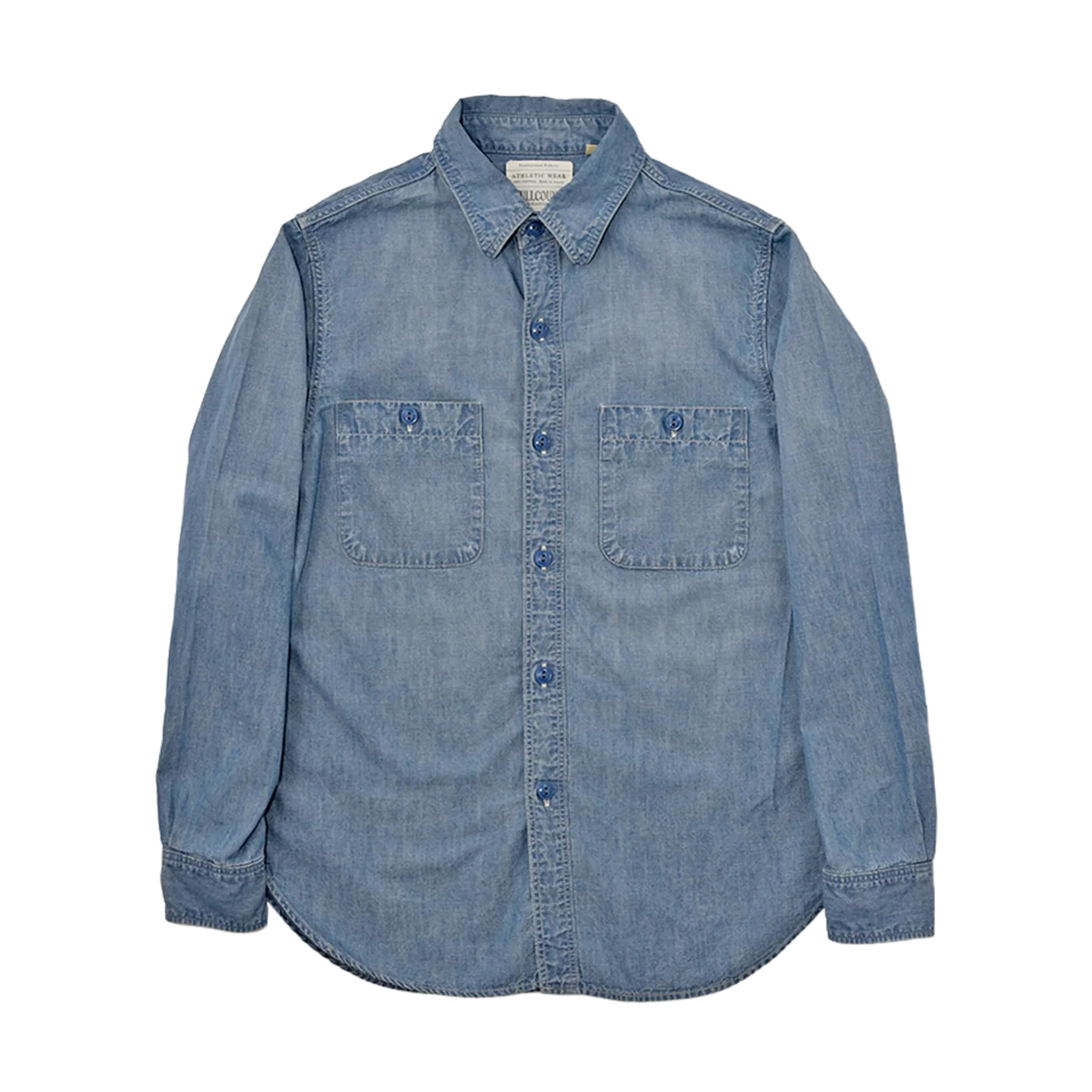 Full Count - 4810HW-3 - 5oz Chambray Shirt - "Fade" Blue