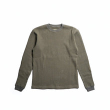 ADDICT Clothes - Heavy Weight Waffle Crew - Olive Green