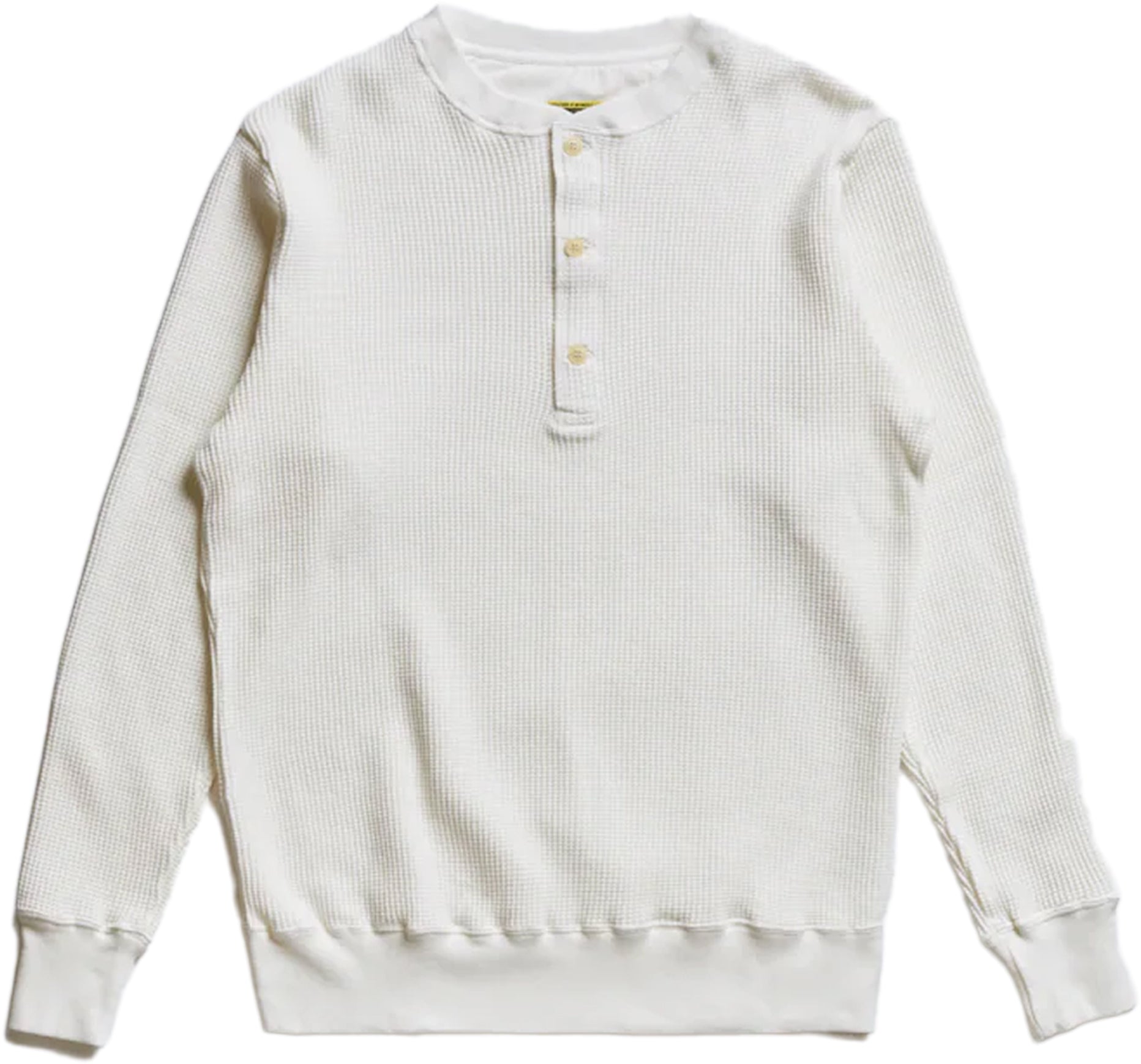 Addict Clothes - Heavy Weight Waffle Henley - Off White