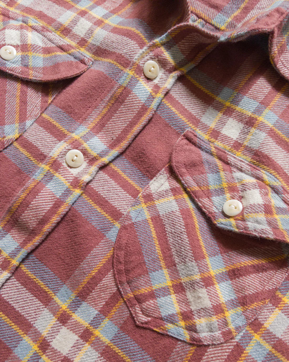 Wythe - Washed Flannel Workshirt - Autumn Rust