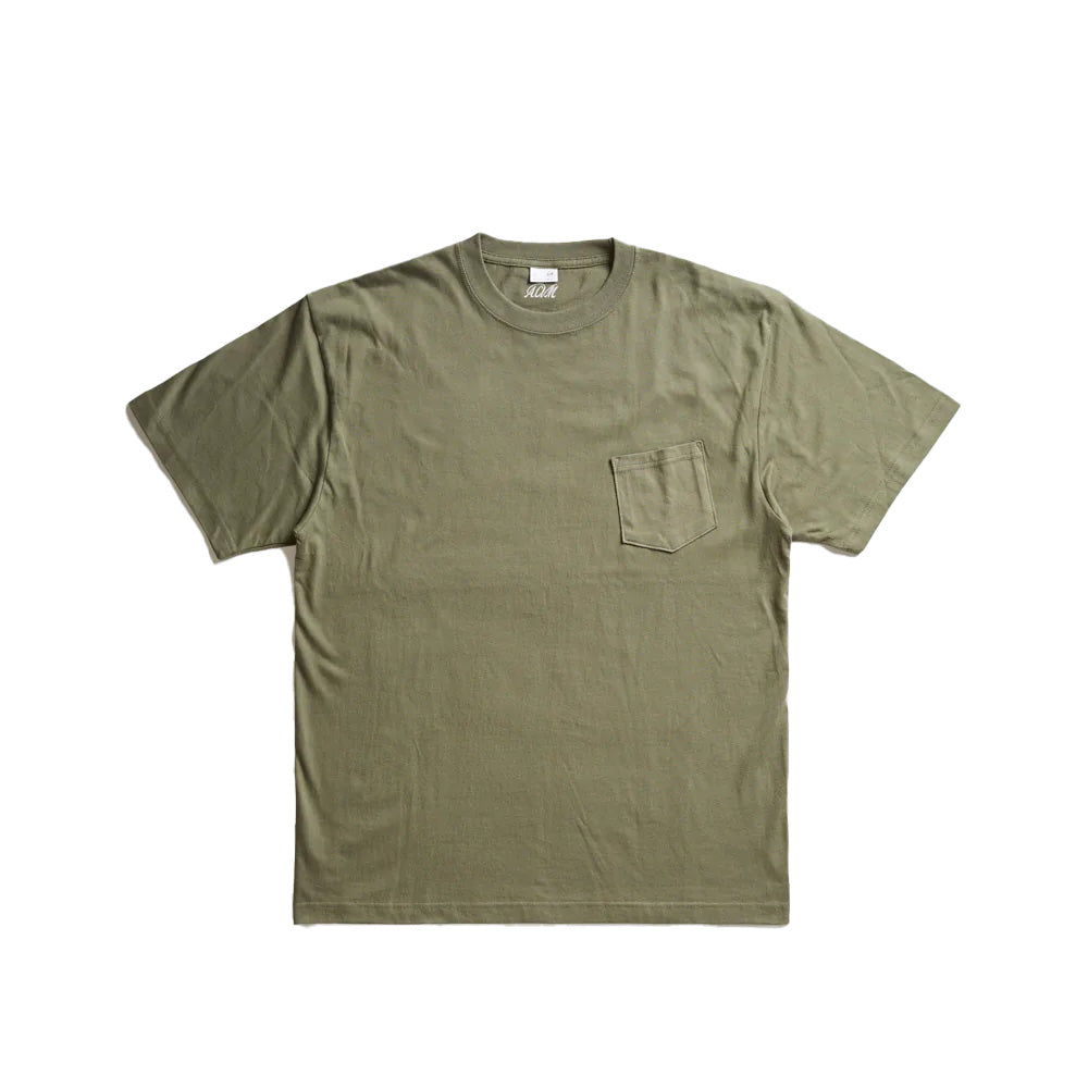 Addict Clothes - Slanted Pocket Tee - Faded Green (Logo'd)