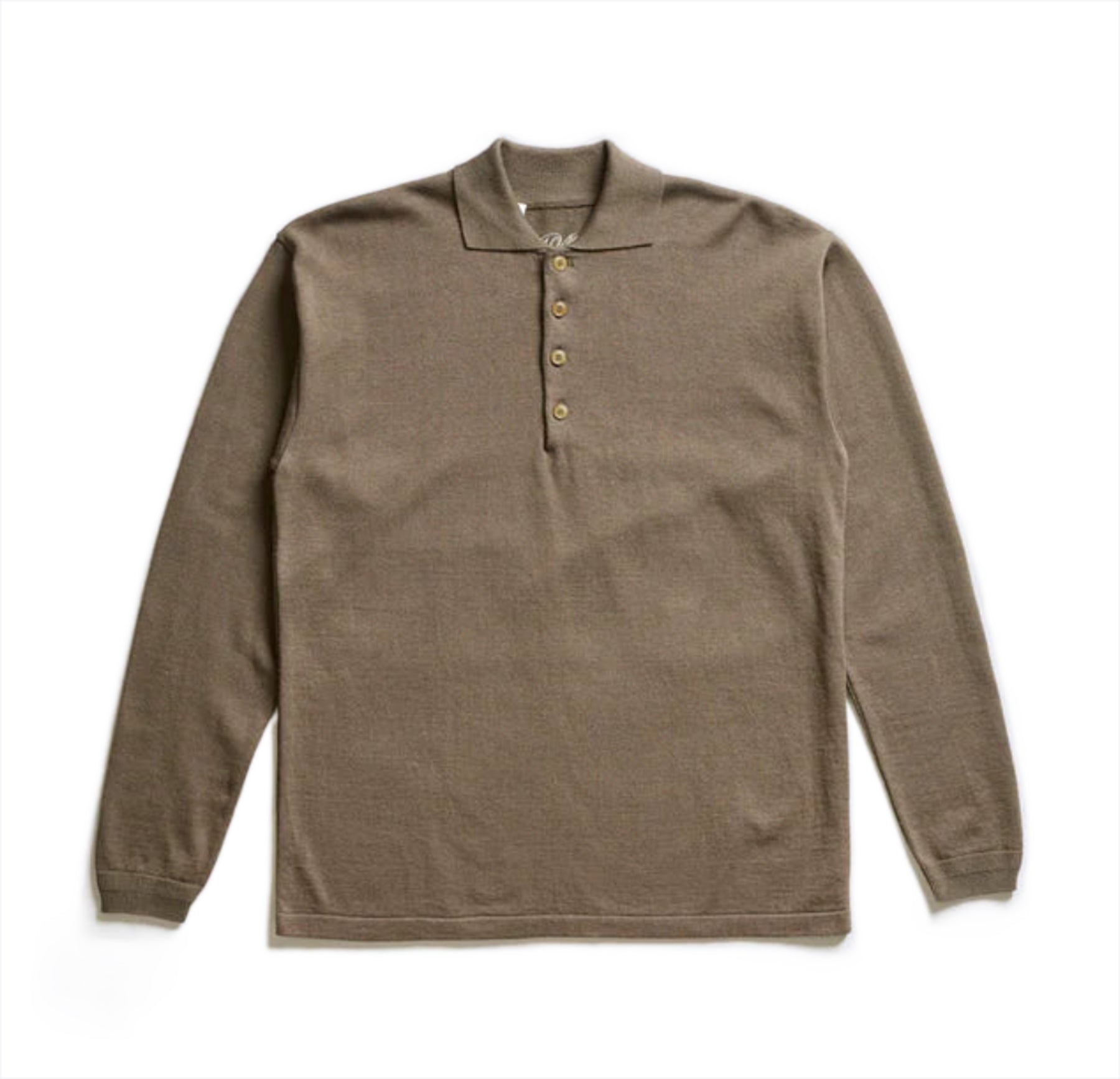 Addict Clothes - Long Sleeve Knit Polo - Olive