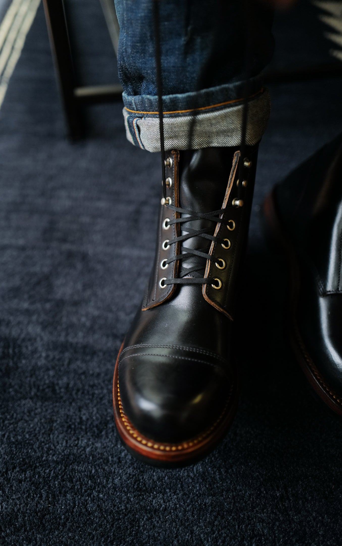 ButterScotch Boots - Bronx - Black Chromexcel - Cap Toe