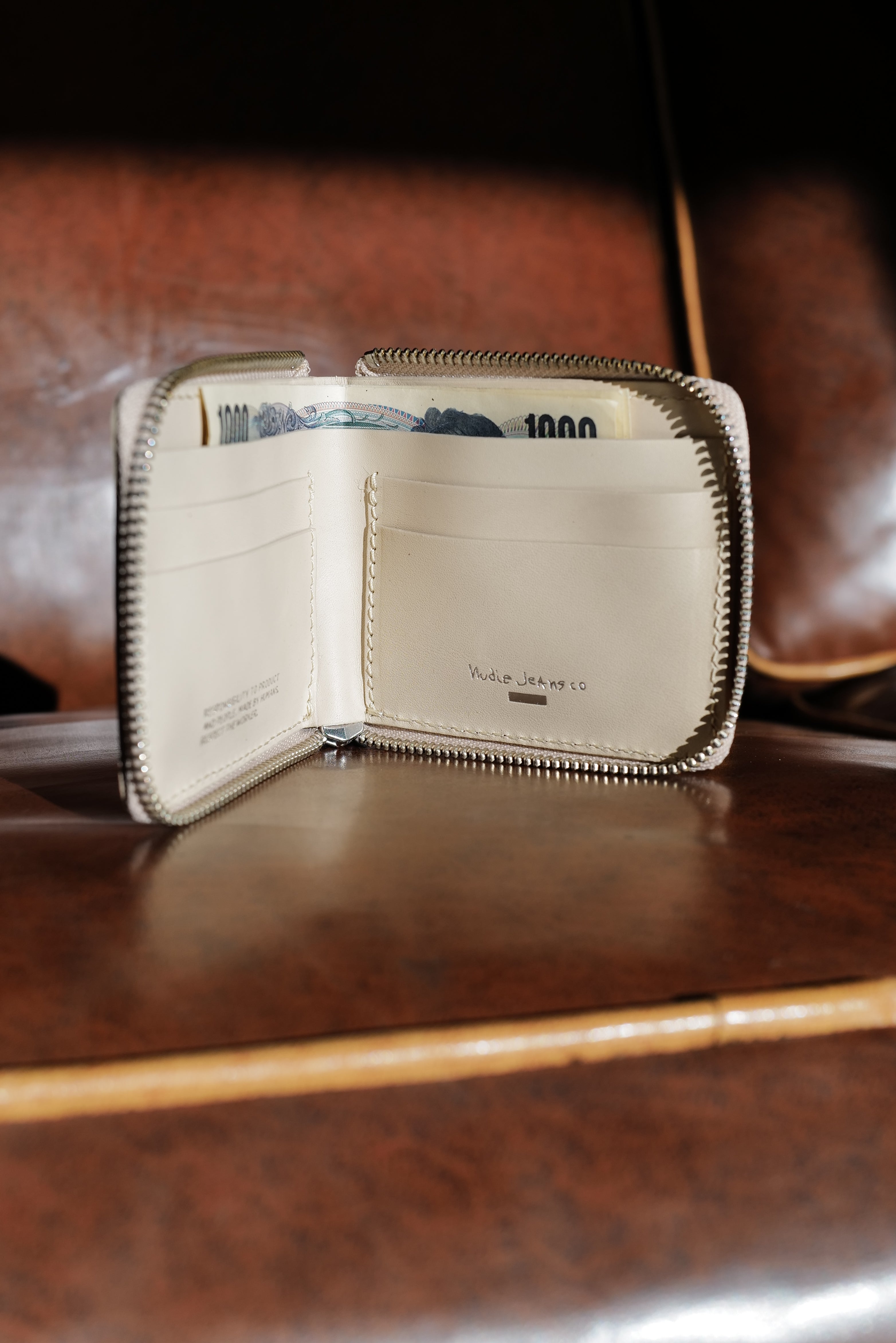 Nudie - Bergendahl Wallet Zip - Cream