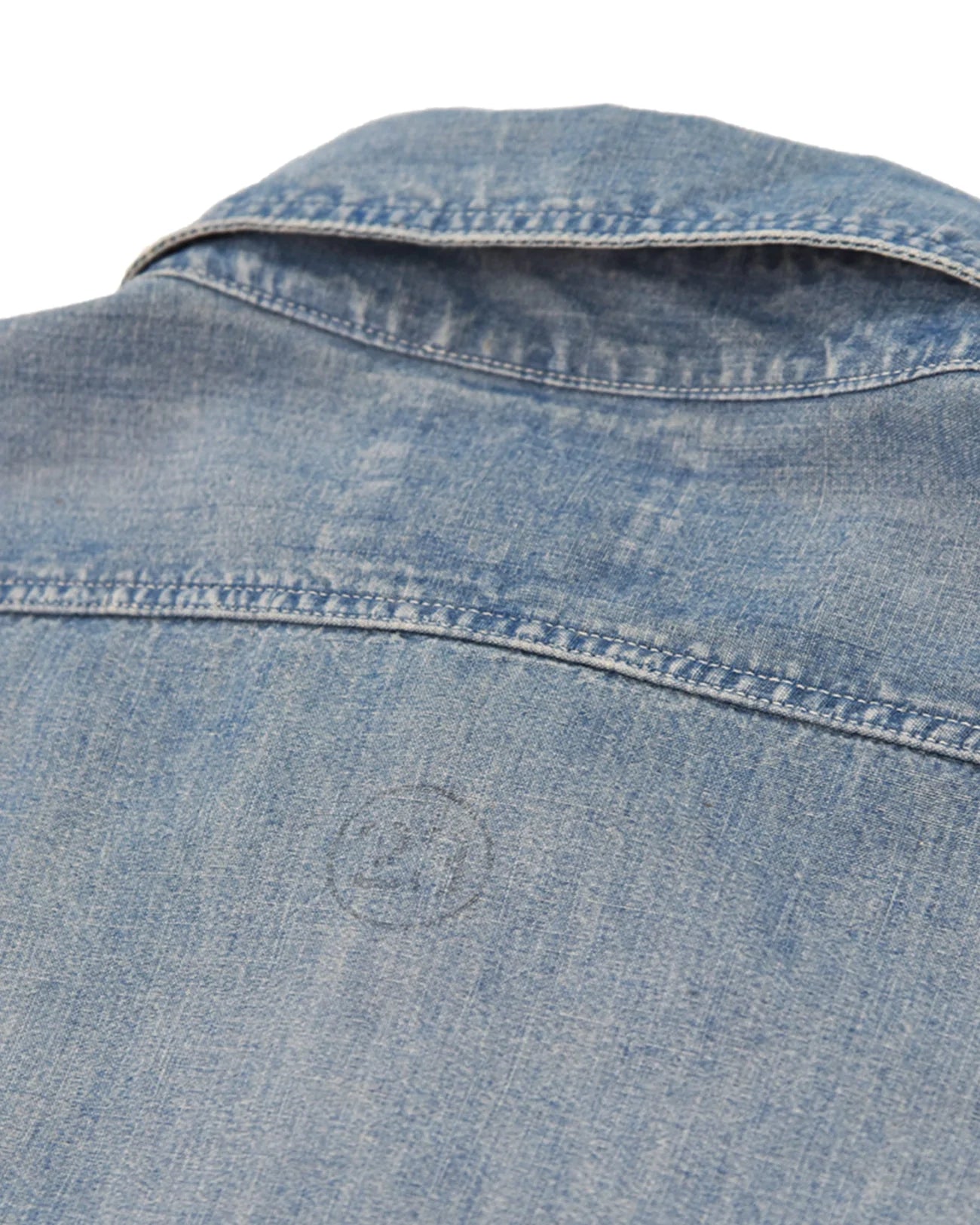 Full Count - 4810HW-3 - 5oz Chambray Shirt - "Fade" Blue