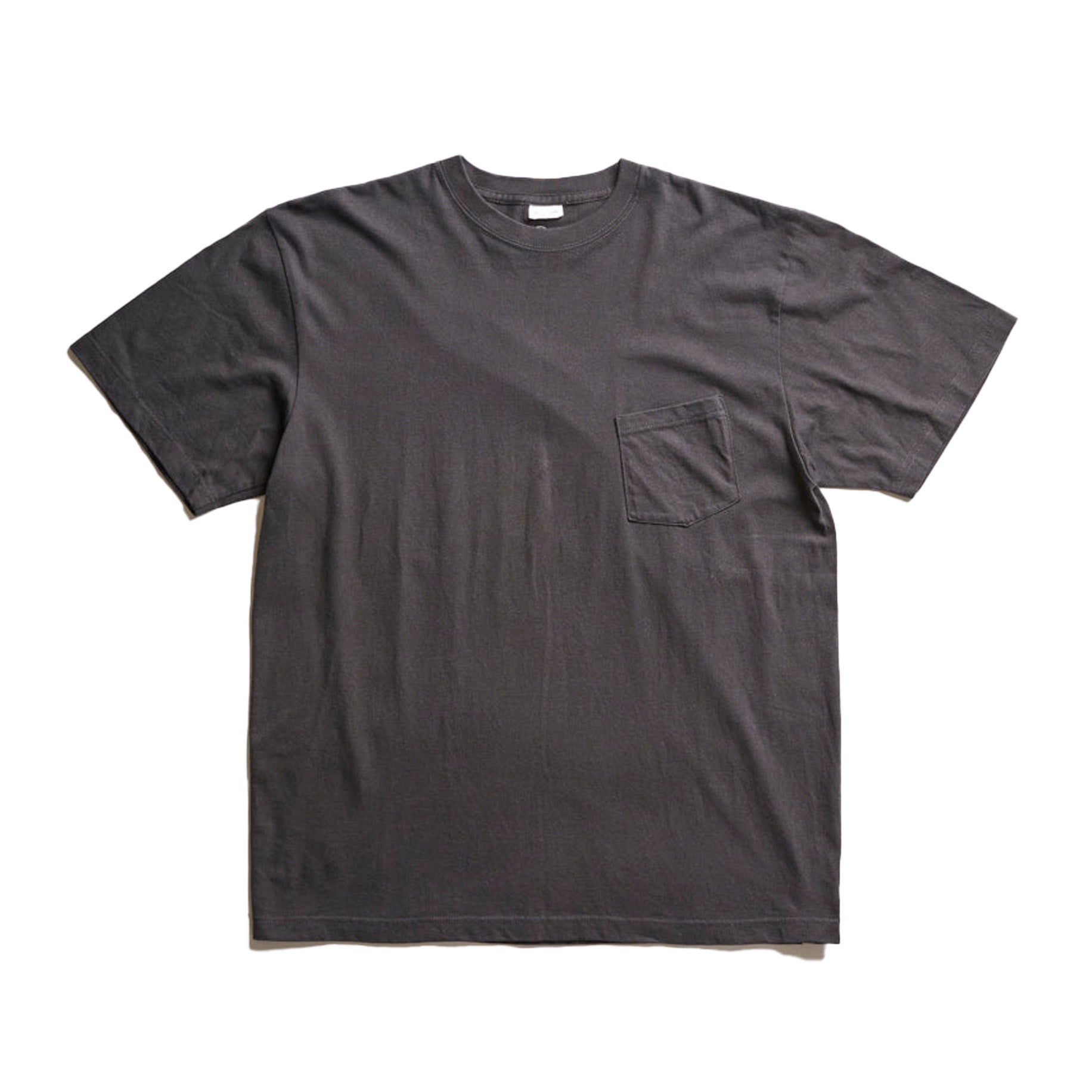 Addict Clothes - Slanted Pocket Tee - Faded Black (Logo'd)