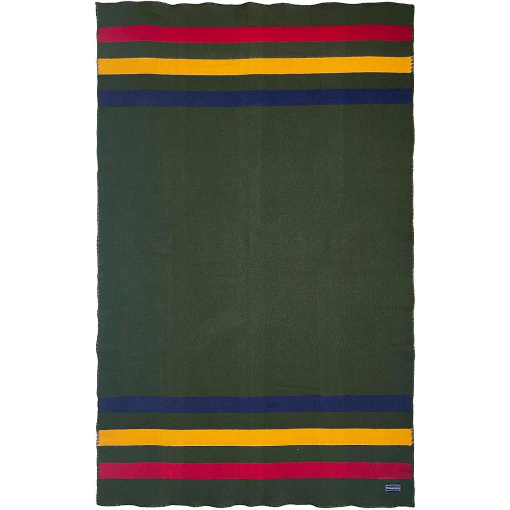 Faribault Mill - Frontier Wool Throw Blanket - Olive