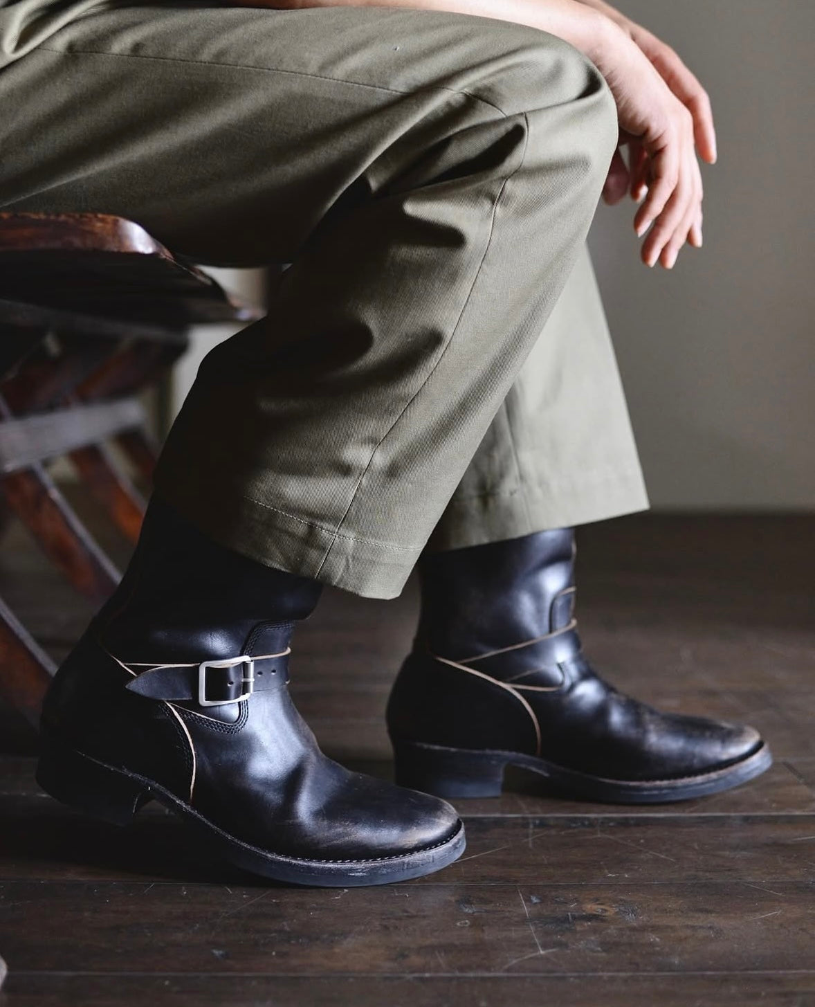 Addict Clothes - Horsebutt Engineer Boot - Black