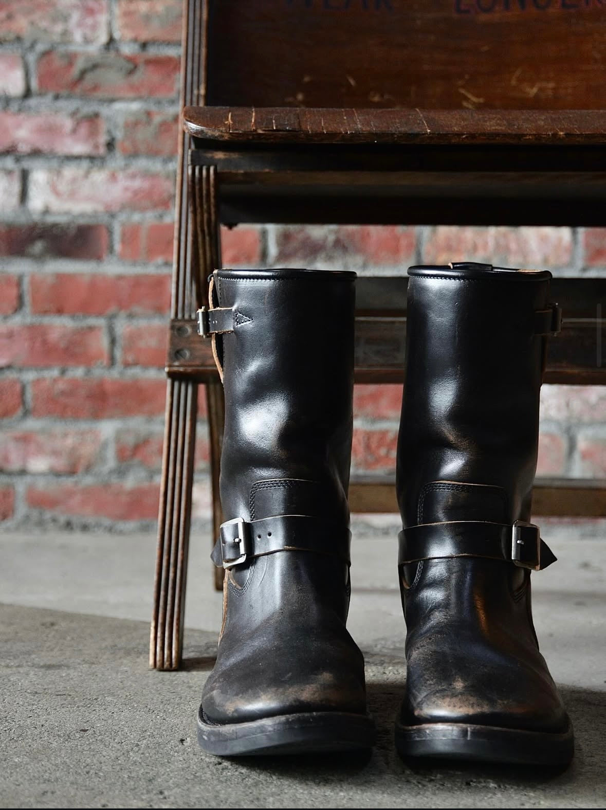 Addict Clothes - Horsebutt Engineer Boot - Black