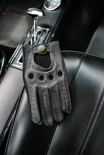 Goldtop England - Deerskin Leather Driving Gloves - Black