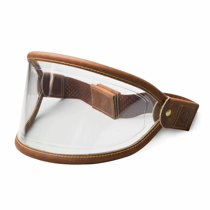 Hedon - Classic Brown Goggle Visor - Clear
