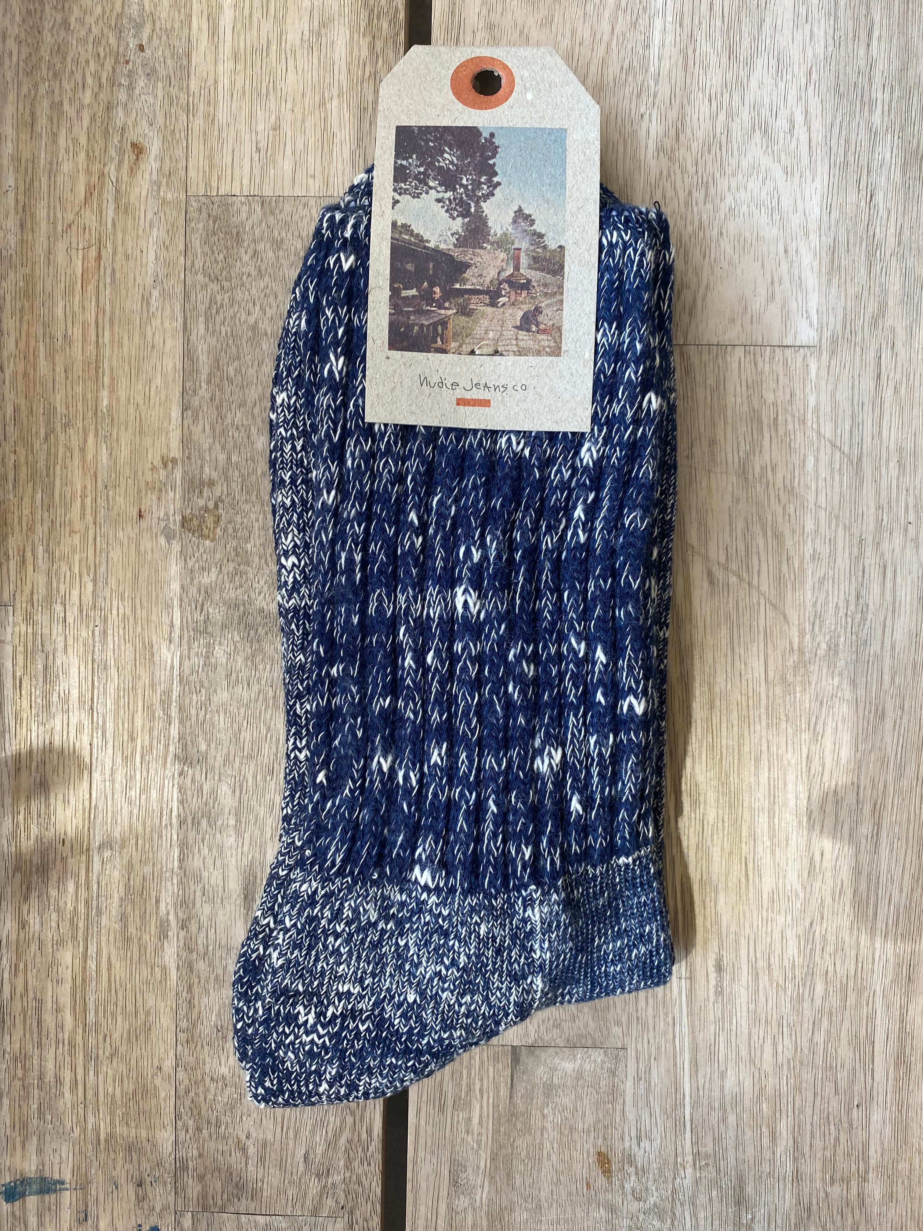 Nudie - Slub Sport Socks - Bluemelang