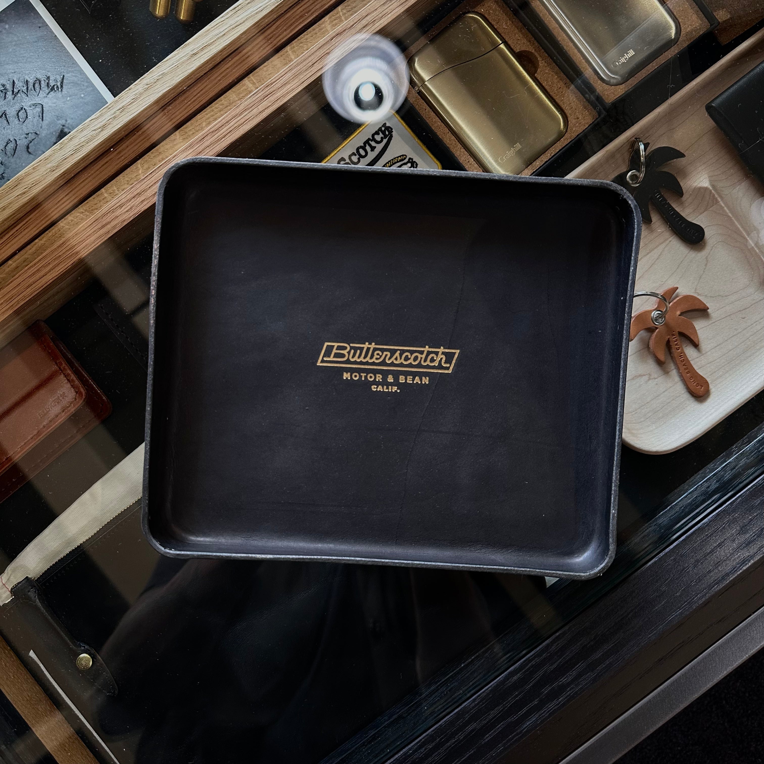 ButterScotch x Billykirk - Large Leather Valet Tray - Black