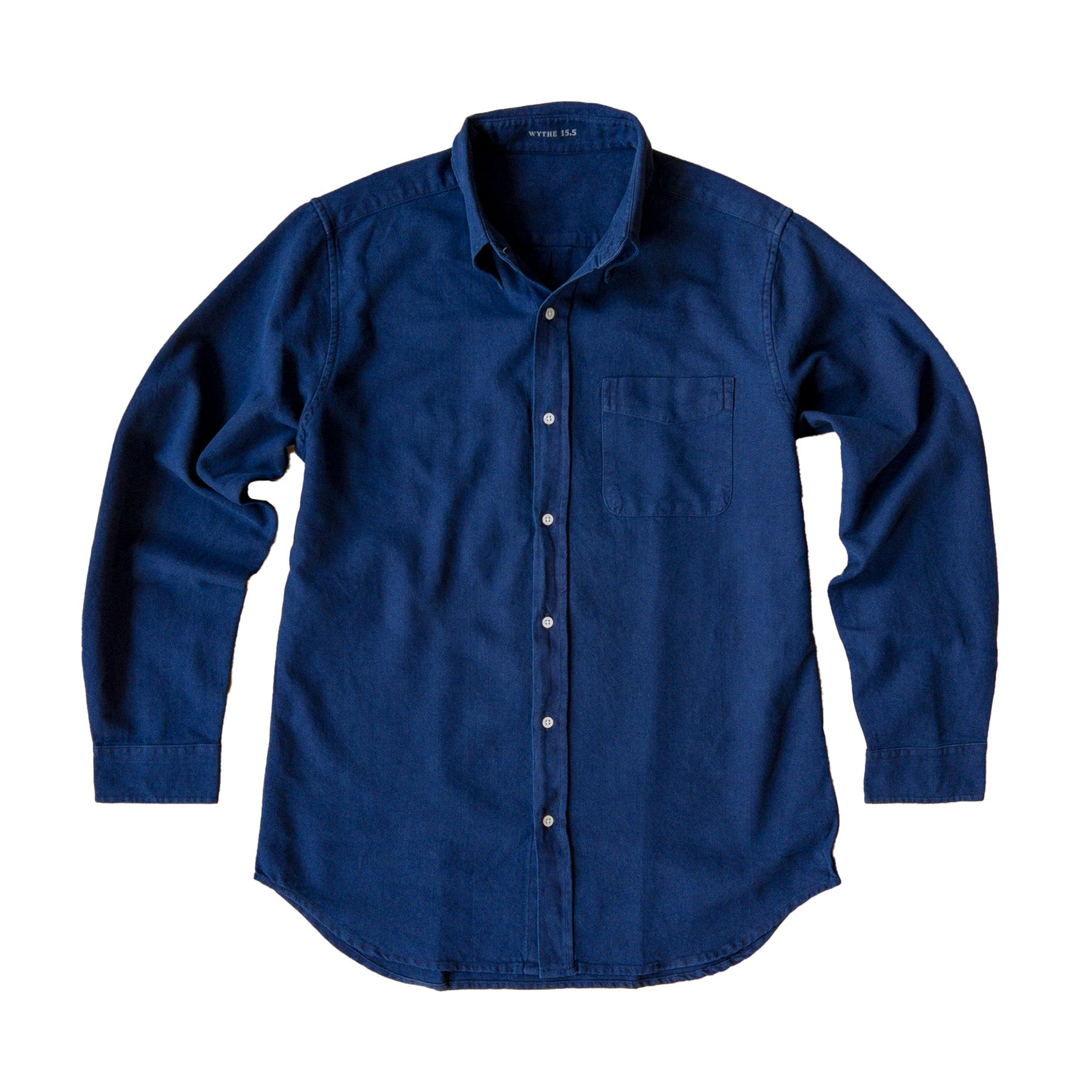 Wythe - Indigo Yarn-Dyed Sateen Button Down Shirt