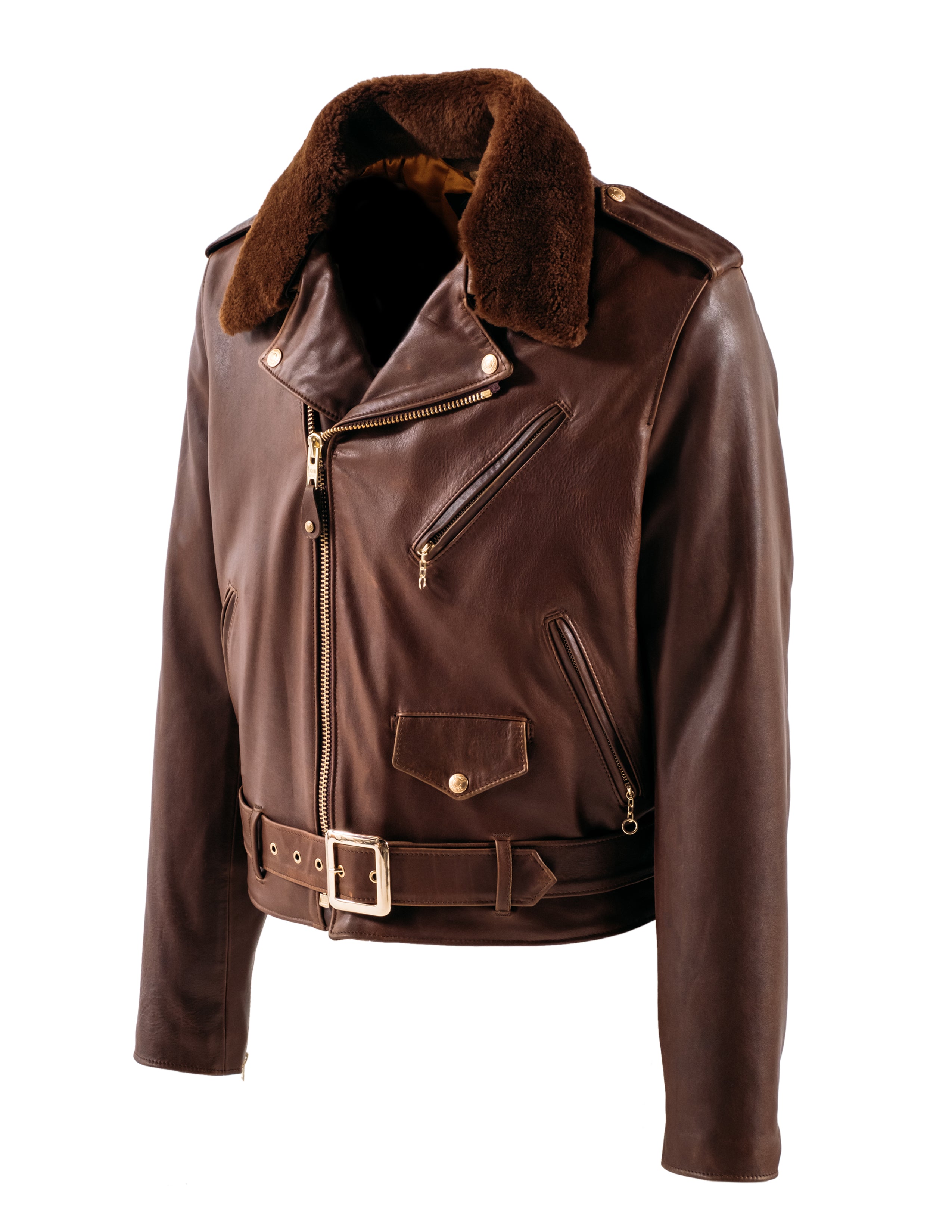 Schott N.Y.C - P656H - Chocolate Brown Horsehide