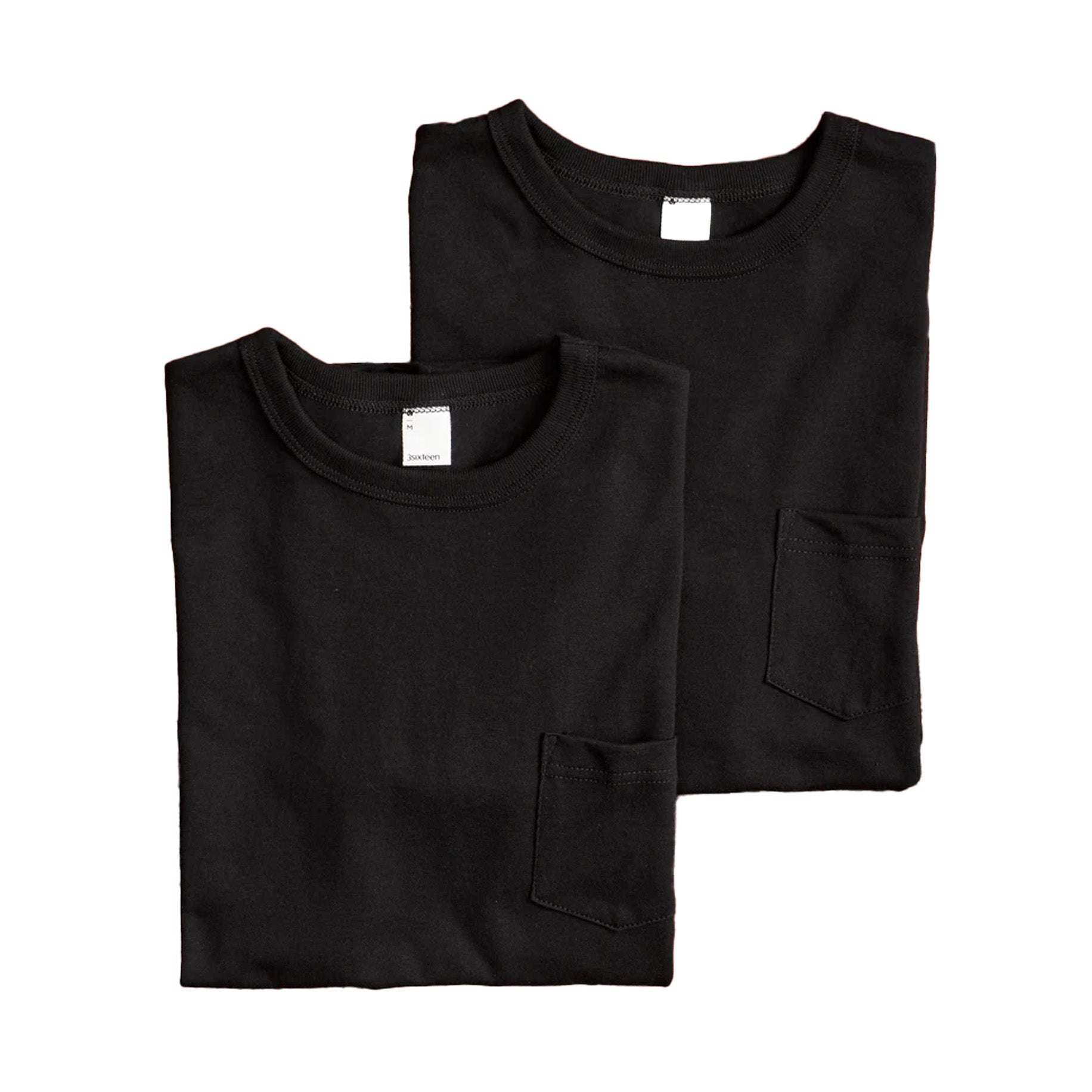 3sixteen - Pima Pocket Tee (2 Pack) - Black