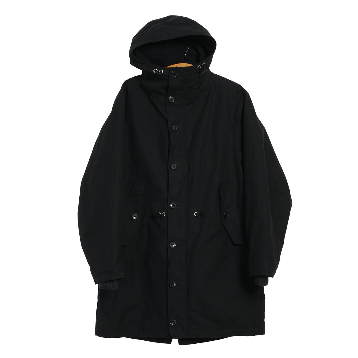 HANSEN - Rasmus Waxed Parka With Zipper - Black