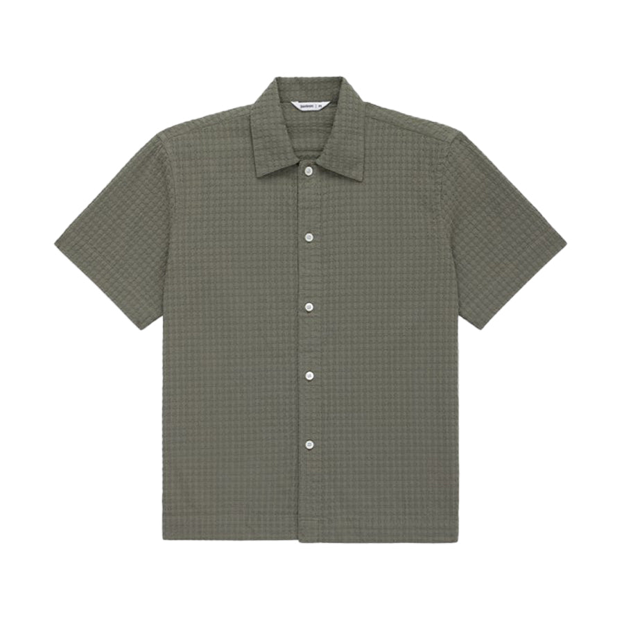 3sixteen - Resort Shirt - Olive Geo Weave