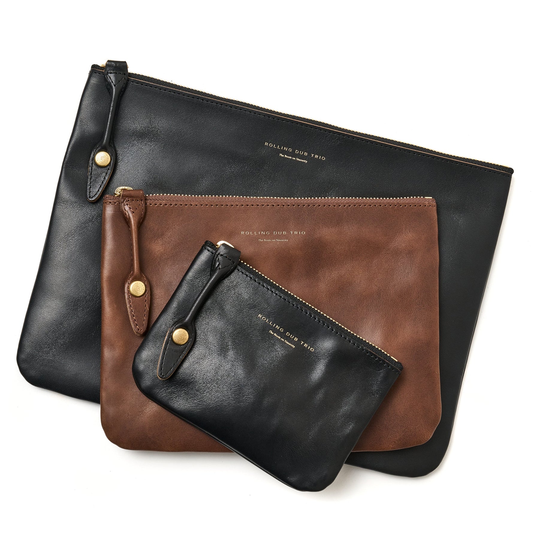Rolling Dub Trio - Square Zip & Snap Pouch