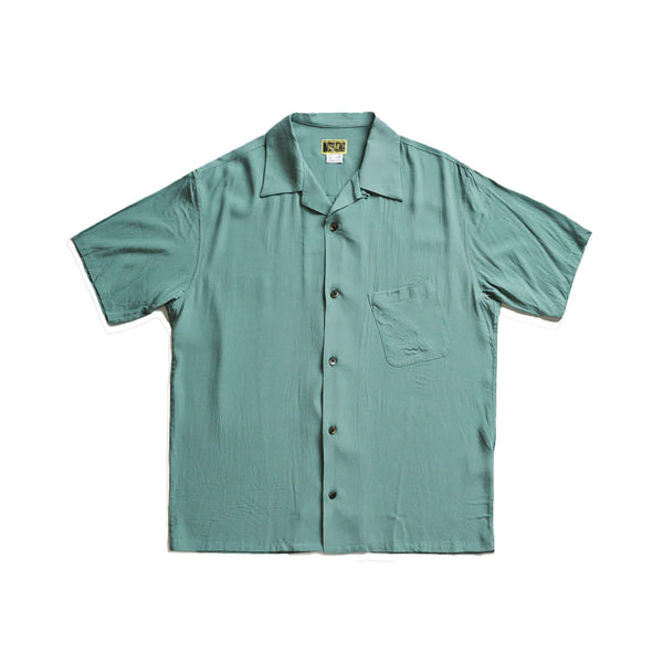 ADDICT Clothes - Open Collar Slant Pocket Shirt - Sea Foam Green