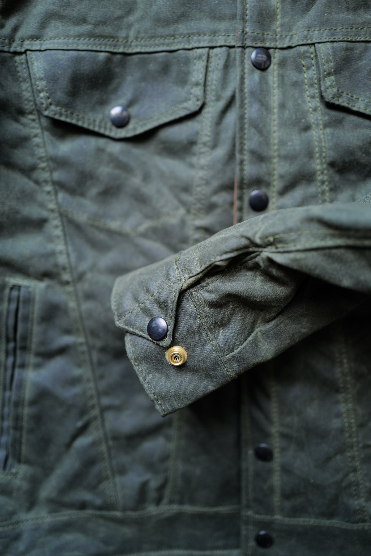 ButterScotch x Vanson - Territory Jacket - Olive Waxed Canvas (Pre-Order)