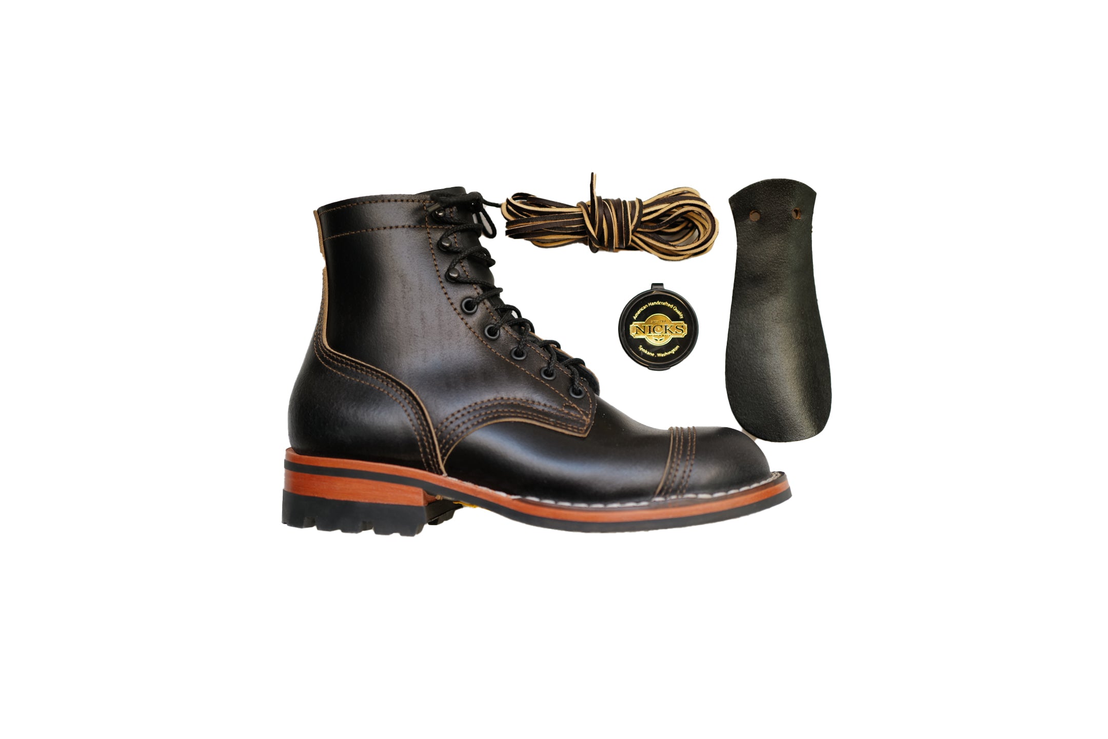 Nicks Boots - Triton Boot - Black Waxed Flesh (BS Exclusive - Stock Lands April '24)