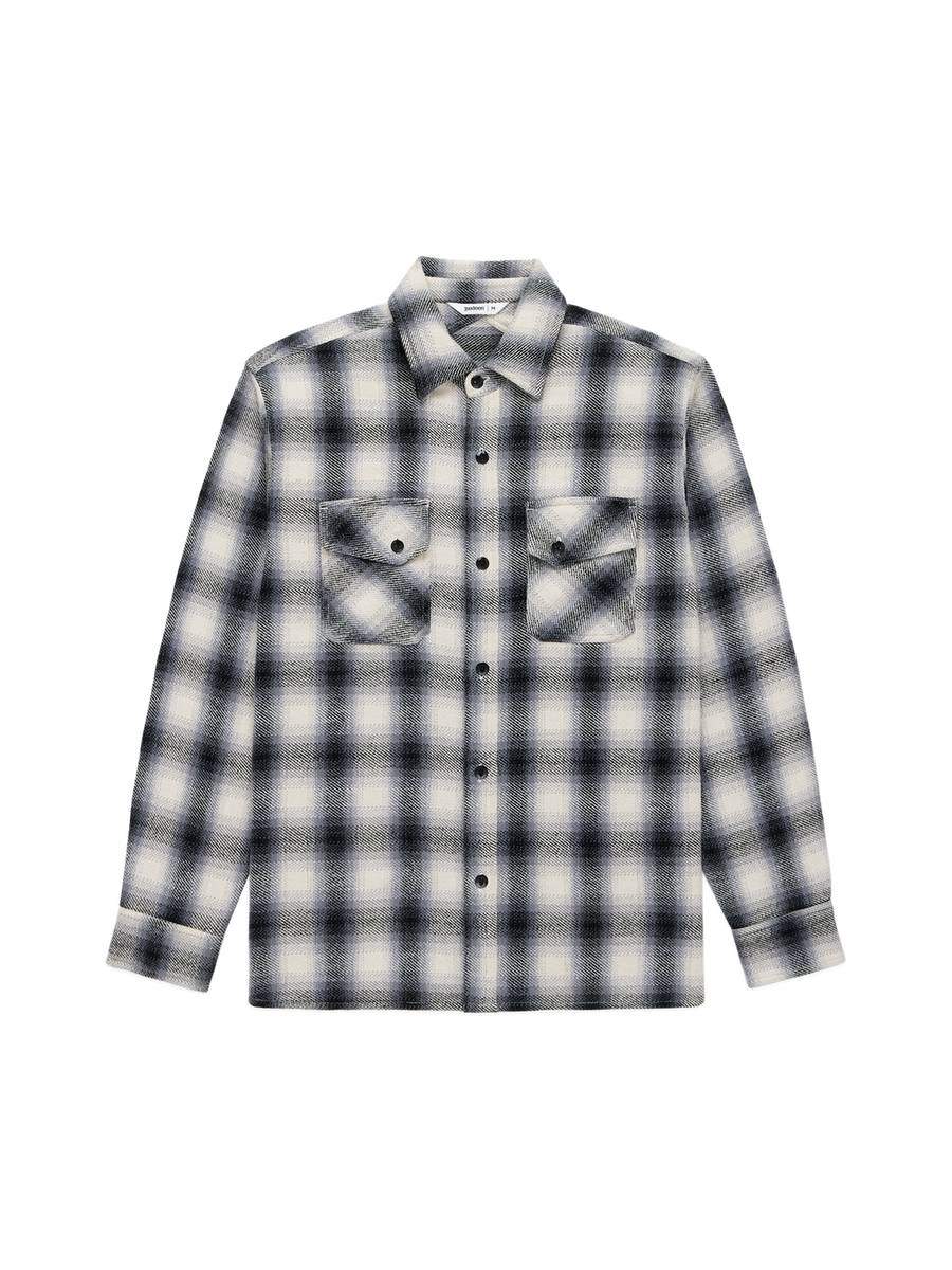 Y-3 FLANNEL CUF PNT （M） 3sixteen - Crosscut Flannel - Cream/Black Plaid
