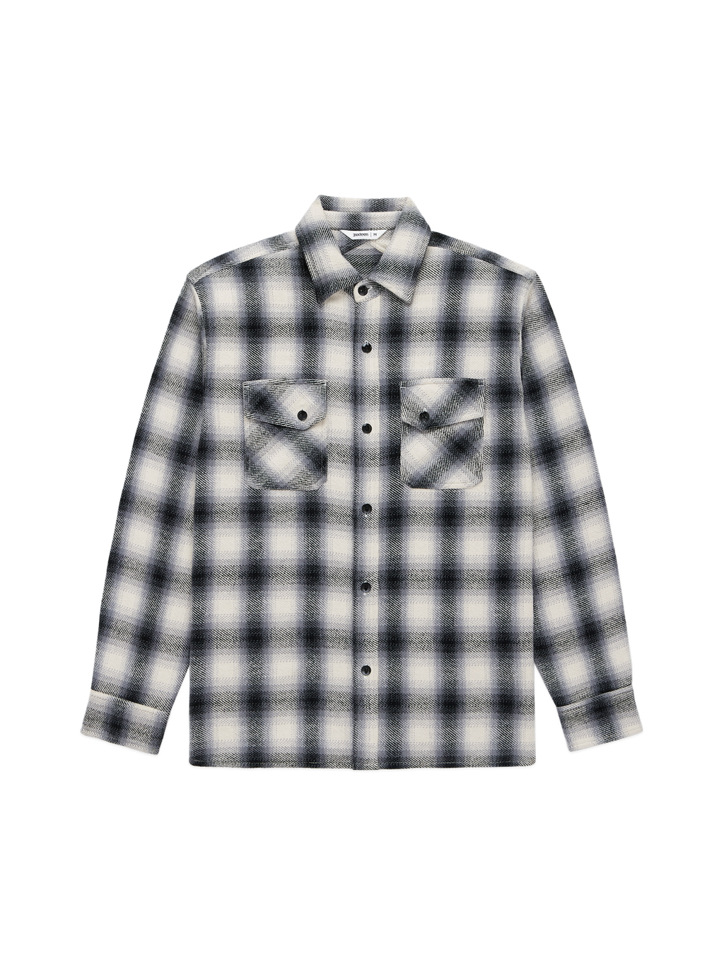 3sixteen - Crosscut Flannel - Cream/Black Plaid