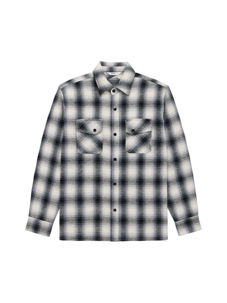 3sixteen - Crosscut Flannel - Cream/Black Plaid