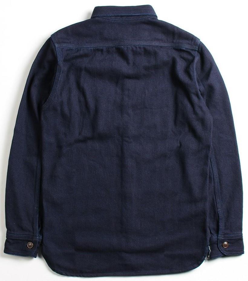 Momotaro - Heavyweight Dobby Indigo Sashiko Work Shirt