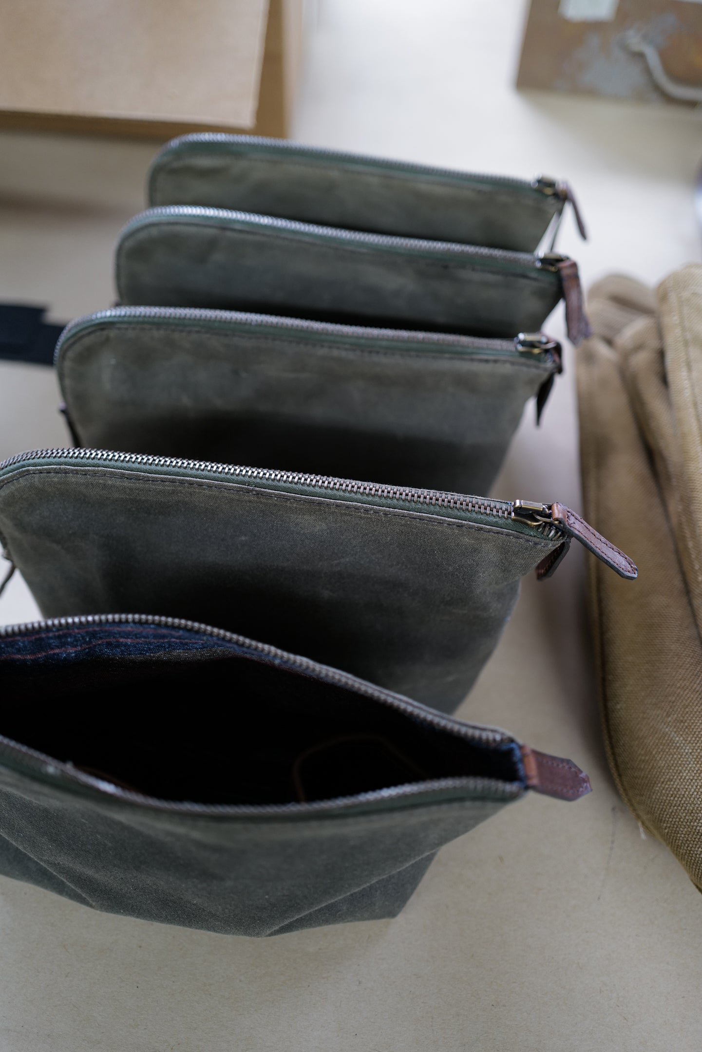 ButterScotch - Carryall Case - Waxed Olive Canvas