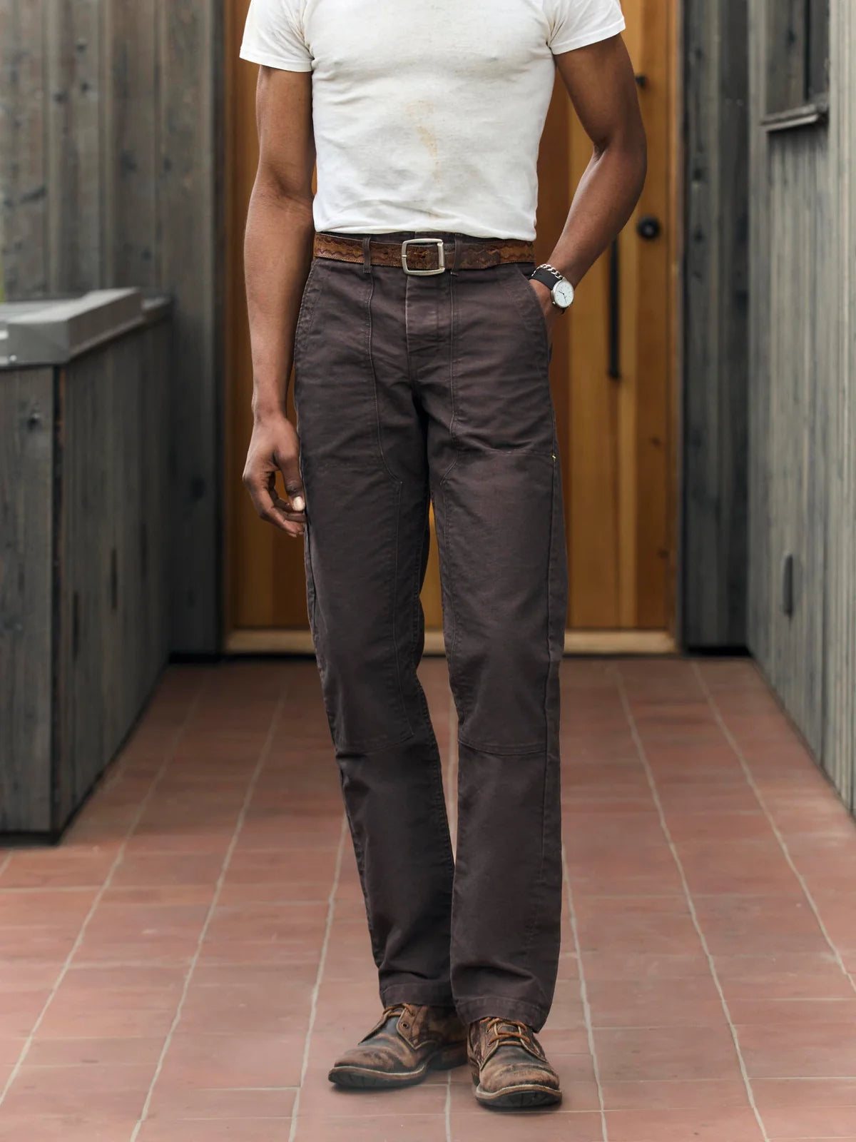 imogene + willie - Hencye Double Knee Pant - Carob