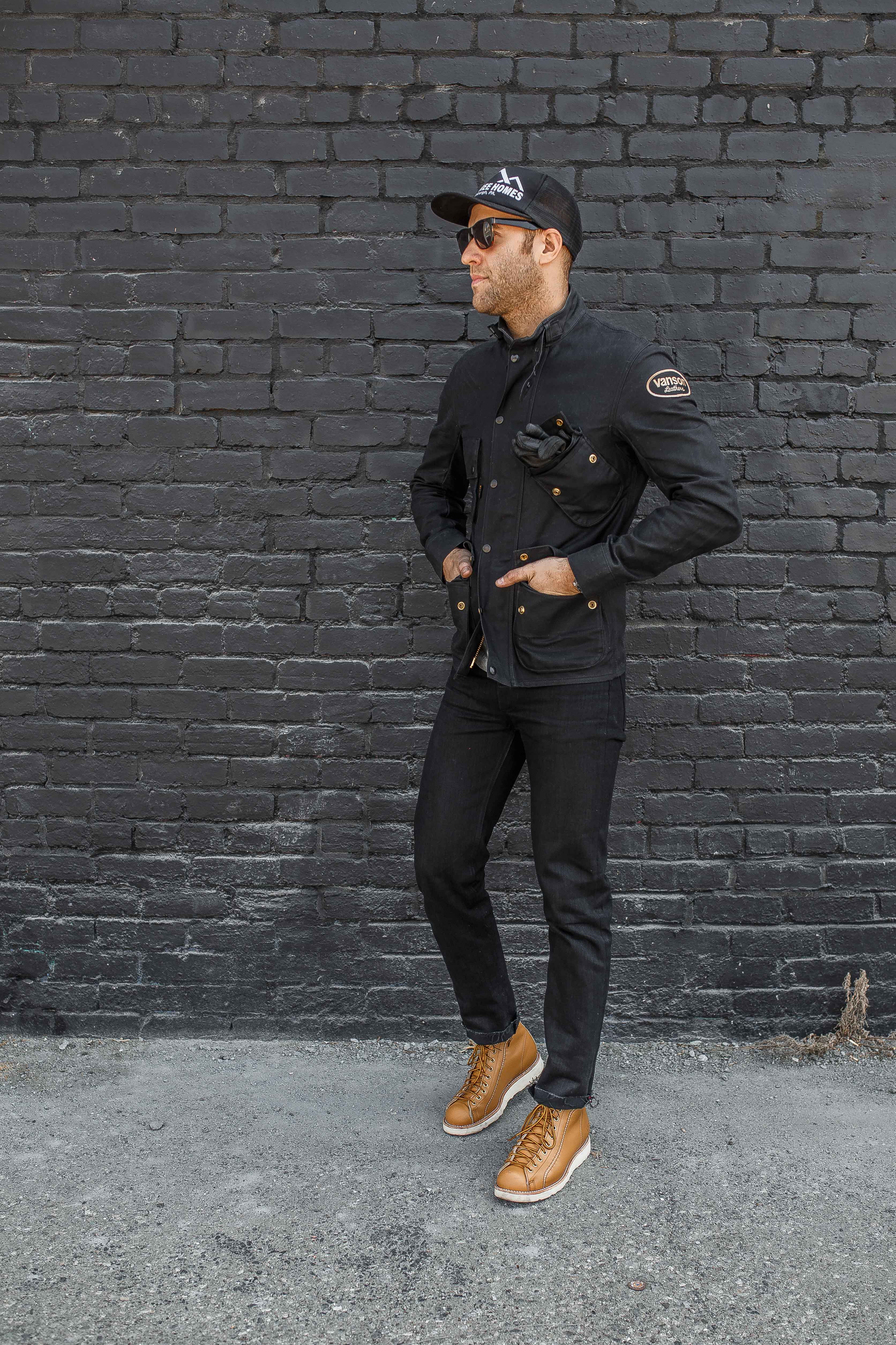 Black waxed hotsell canvas jacket