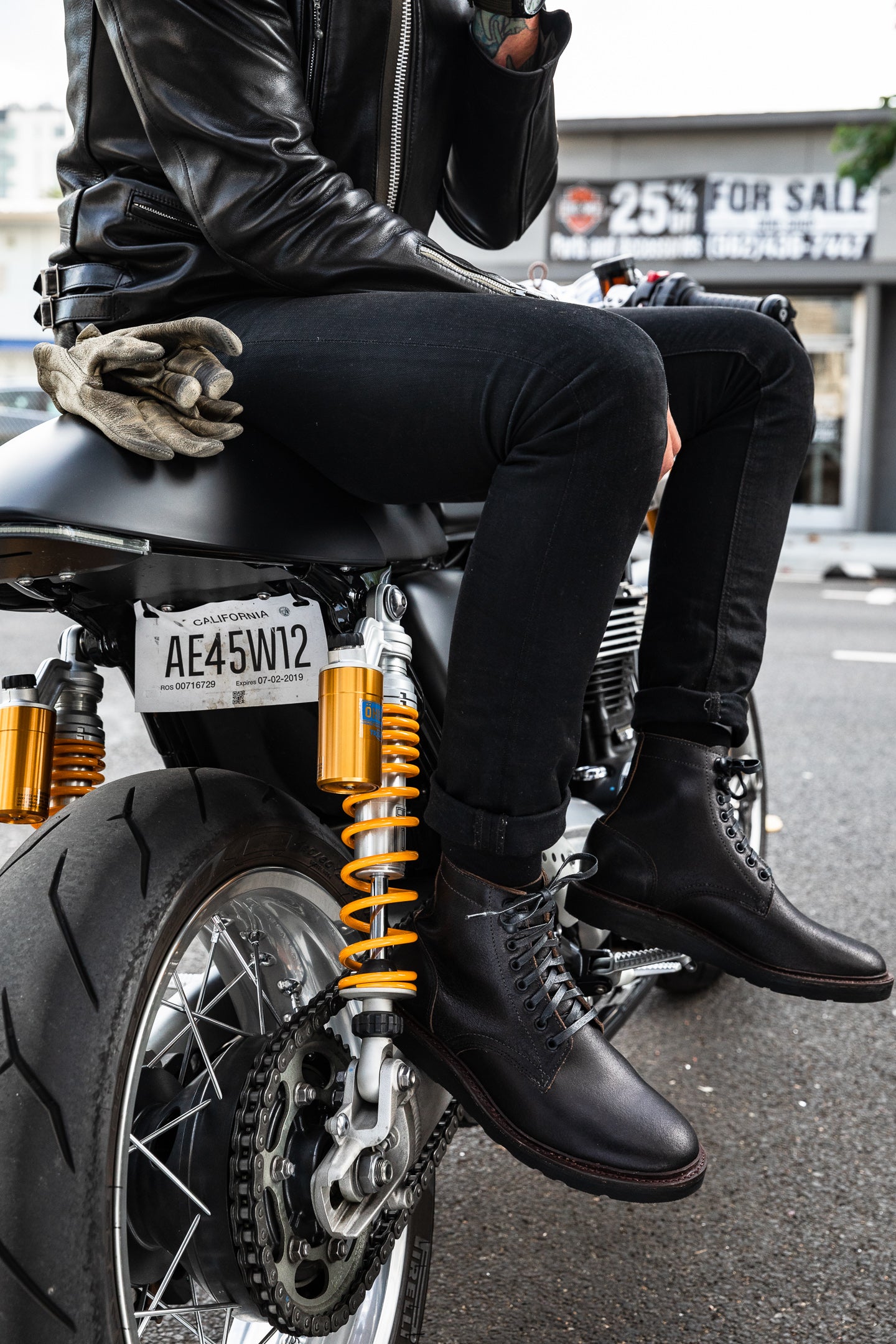 Oak Street Bootmakers x ButterScotch - Double Black Deckard Boot