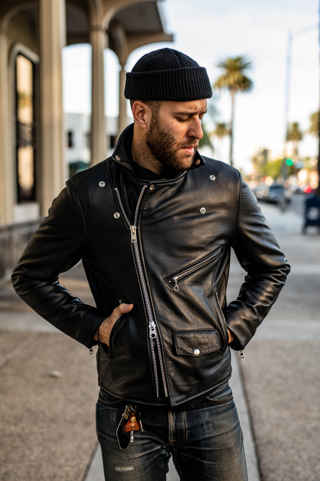 Vintage Vanson Leather Biker Jacket at