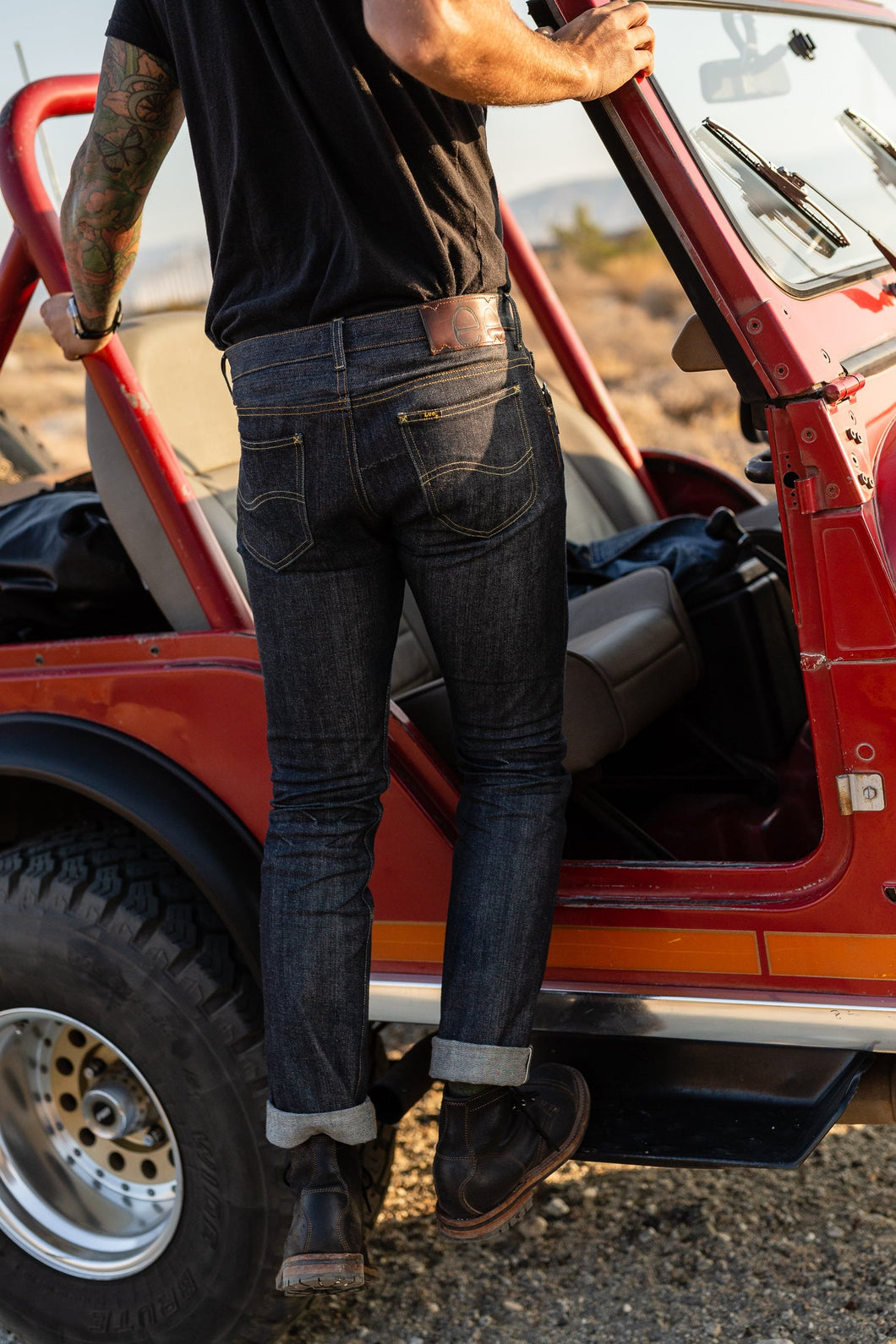 Lee RIDERS Back Pocket Design Jeans Indigo 32 | PLAYFUL