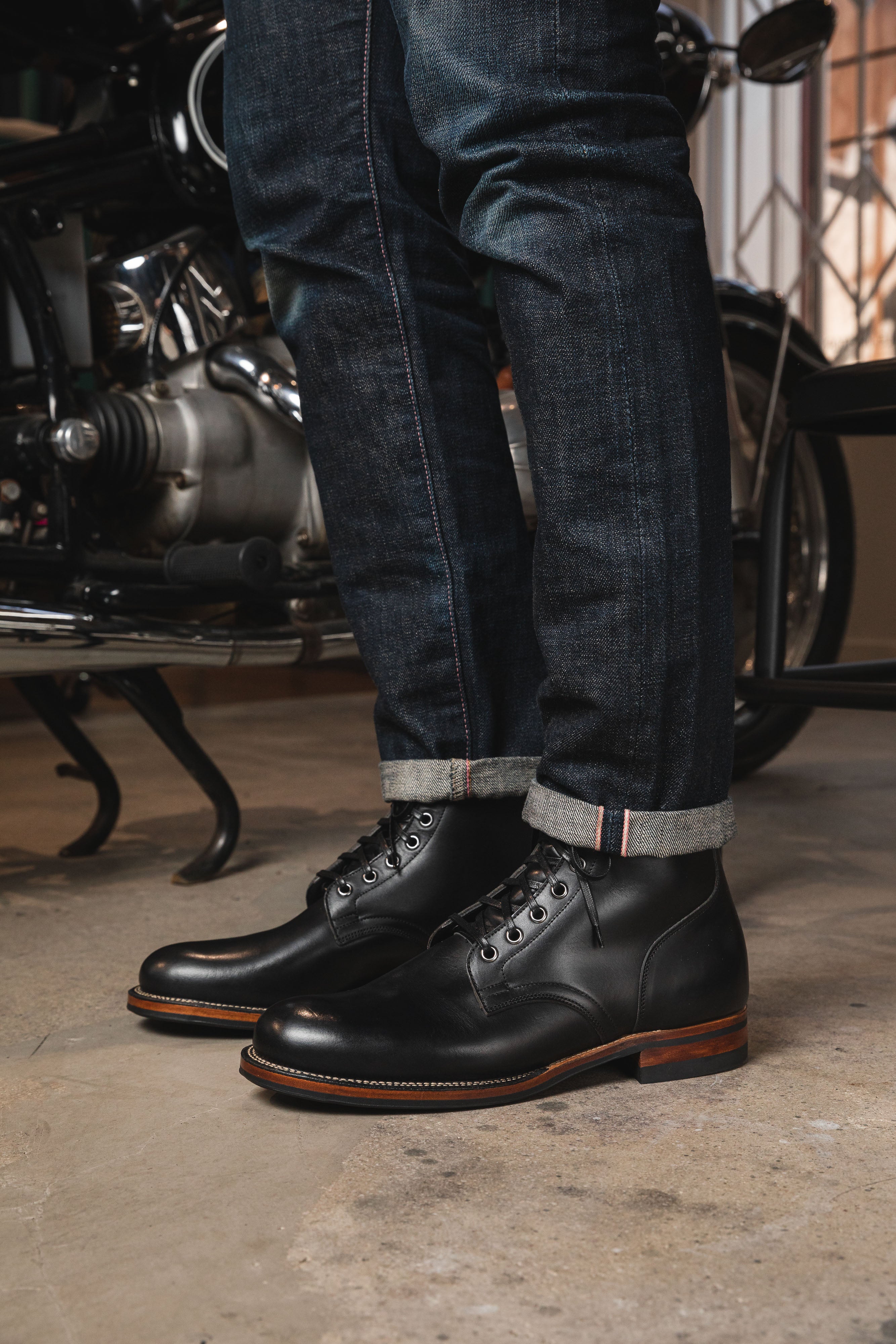 Viberg service shop boot black