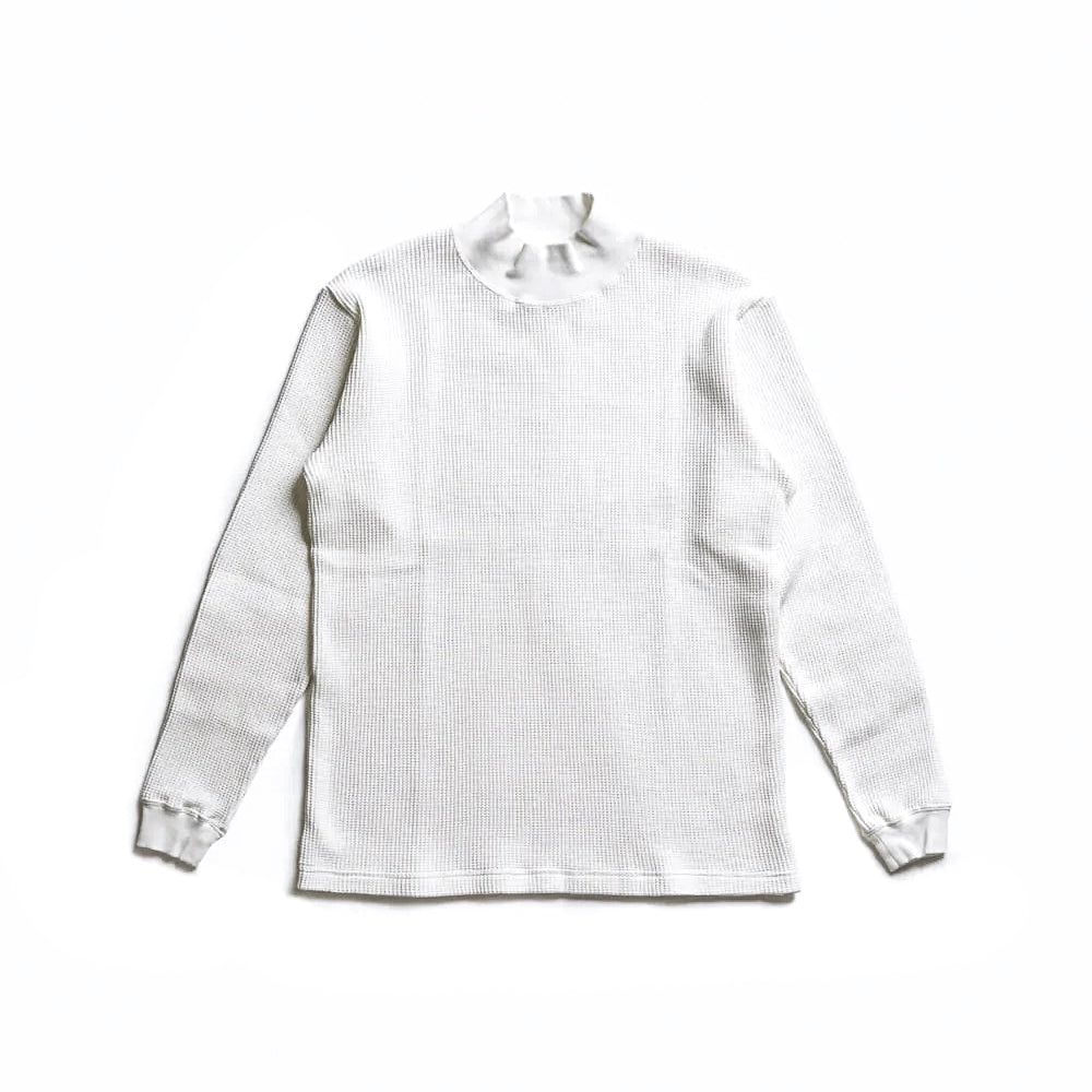 Addict Clothes - Heavy Weight Waffle Moc Neck Crew - Off White