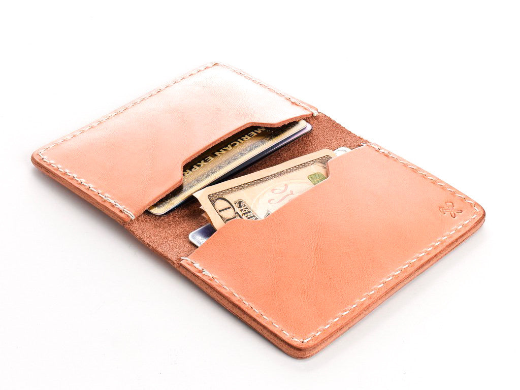 Billykirk - Leather Bi-Fold Card Case - Natural