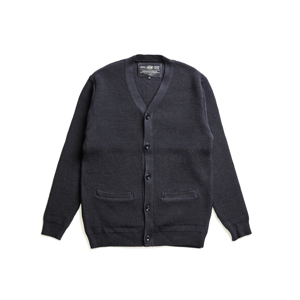 Addict Clothes - Waffle Knit Cotton Cardigan - Black