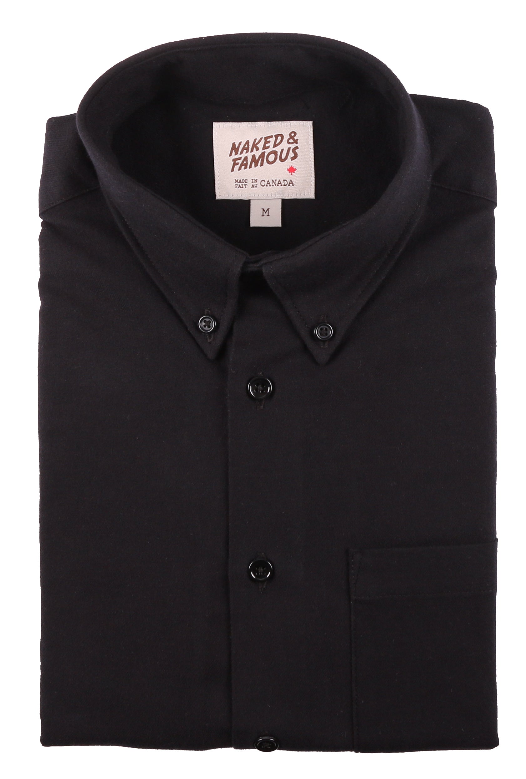 Naked & Famous - Easy Shirt - Solid Flannel Black