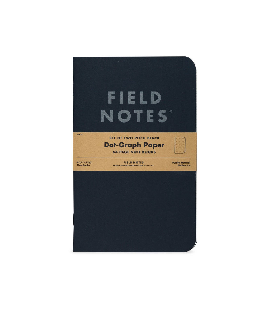 Field Notes - Pitch Black - Large Ruled Paper (2pk)