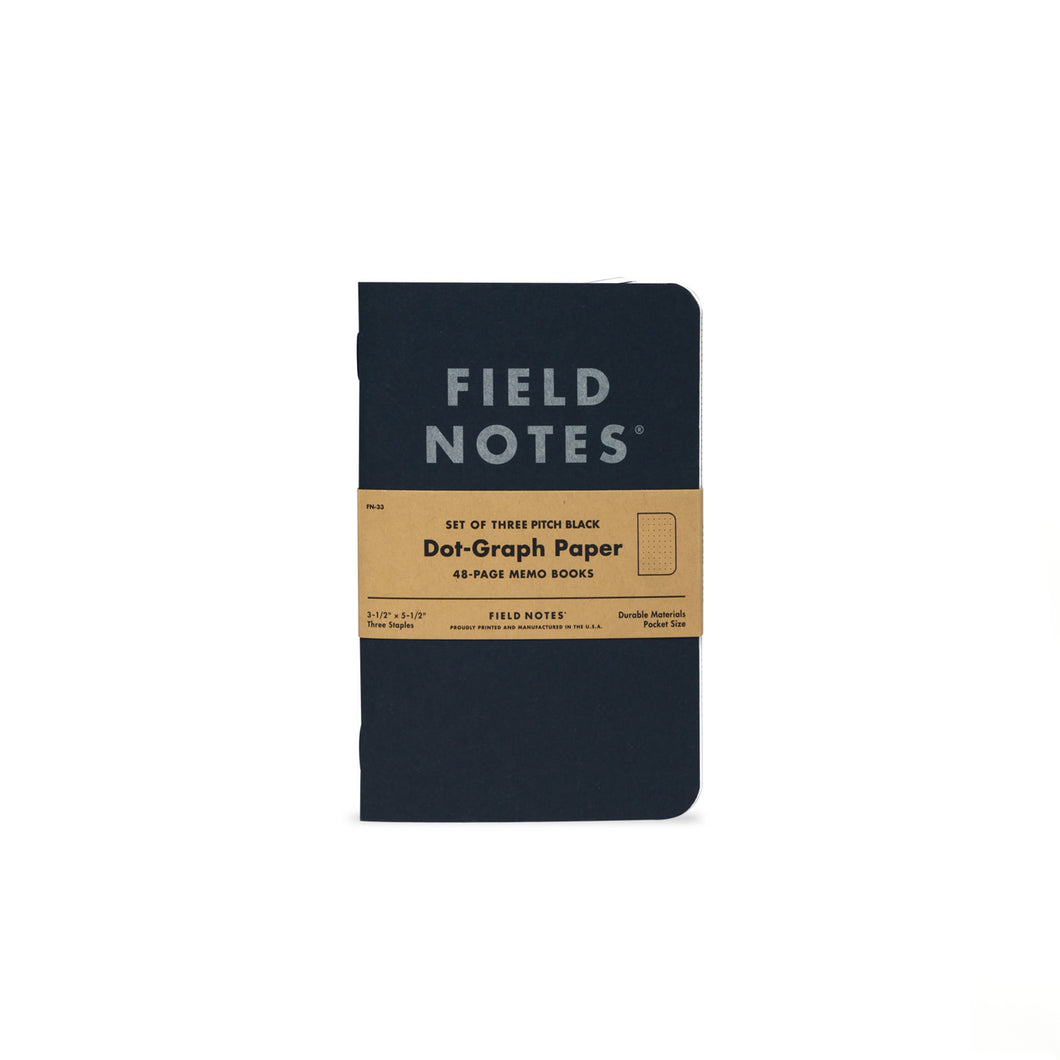 Field Notes - Pitch Black - Memo (3pk)