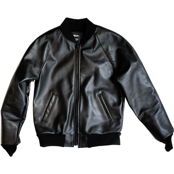 VANSON × Ron Herman Team Jacket 牛革 黒 36 VANSON バンソン Ron Herman ロンハーマン別注 USA製 レザー