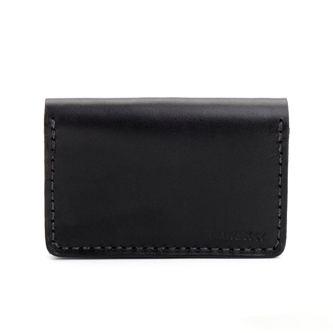 Billykirk - Leather Bi-Fold Card Case - Black