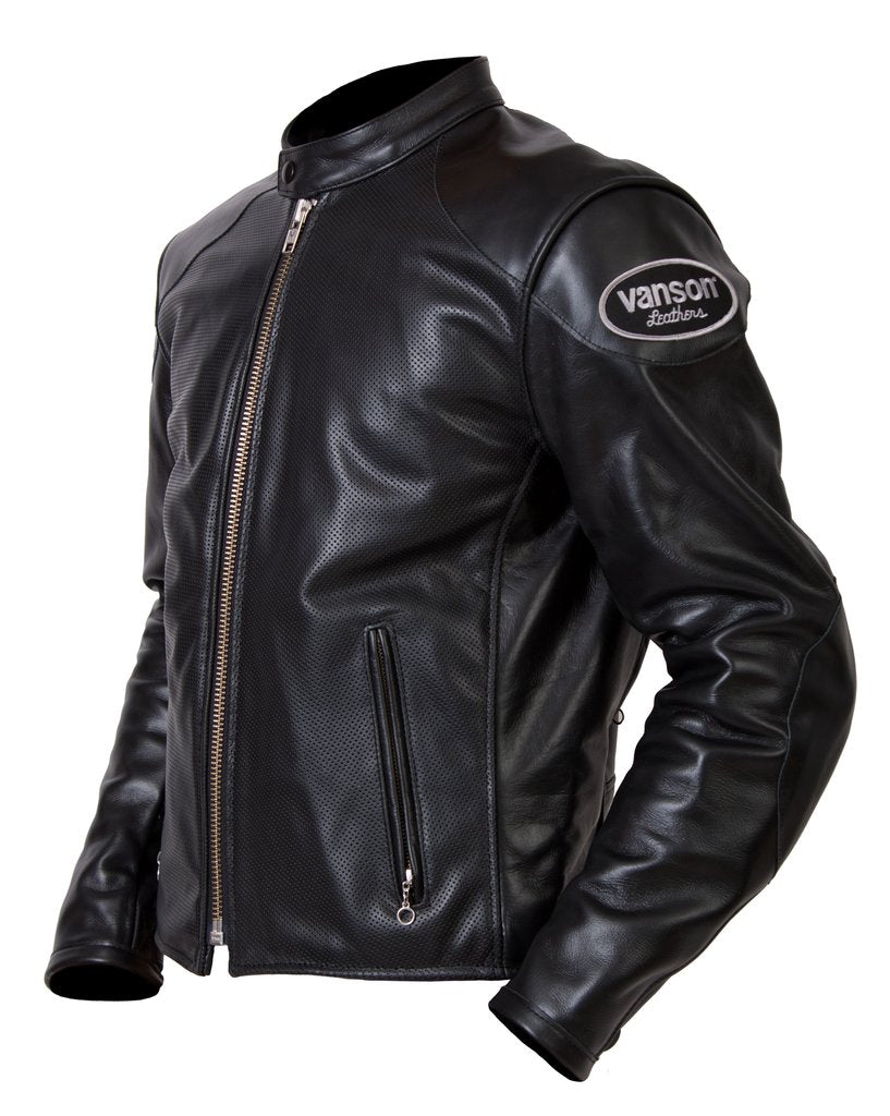 Vanson perforated leather on sale jacket